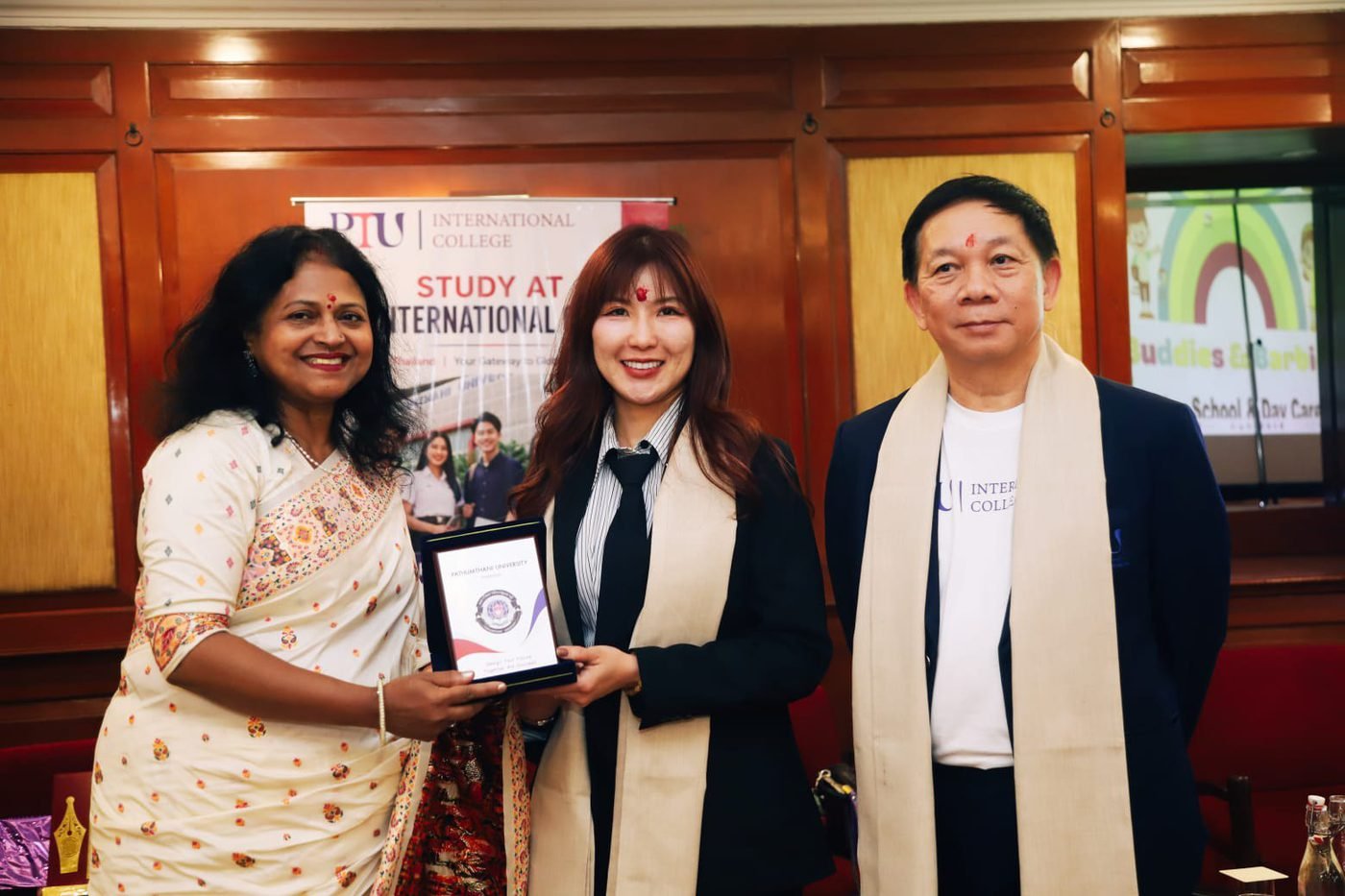 Felicitation with PTU International College delegates from Thailand
