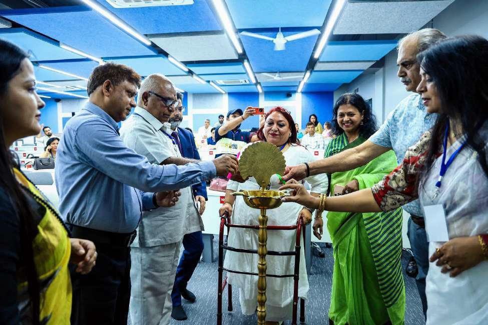 Lamp lighting ceremony opening the conclave at Rishihood University